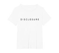 Alien Disclosre/UFO/UAP/Peace Sign Crop Circle Design T-Shirt, Women's Plus, White, 3X