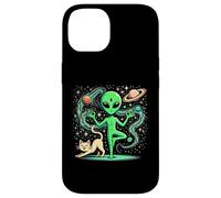 Alien Doing a Yoga - Yoga Pose - Space - Plankton Case for iPhone 14