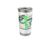 Alien Doing a Yoga - Yoga Pose - Space - Plankton Stainless Steel Insulated Tumbler