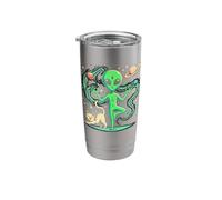Alien Doing a Yoga - Yoga Pose - Space - Plankton Stainless Steel Insulated Tumbler
