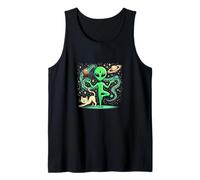 Alien Doing a Yoga - Yoga Pose - Space - Plankton Tank Top