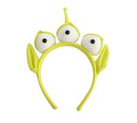 Alien Ears Headband Three-Eyed Alien Ears Headband Green Monster Plush Hairband for Adults Hair Accessories-1pcs