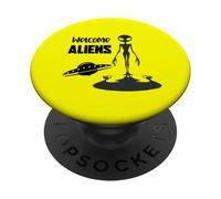 Alien Emerging From Shadow Sci Fi Illustration PopSockets Adhesive PopGrip