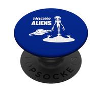 Alien Emerging From Shadow Sci Fi Illustration PopSockets Adhesive PopGrip
