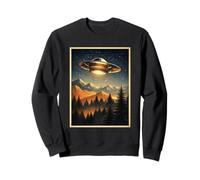 Alien Encounter Scene Cosmic Mystery UFO Conspiracy Theory Sweatshirt