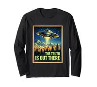 Alien Encounter Searching for The Truth UFO Poster Design Long Sleeve T-Shirt