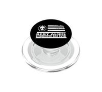 Alien Encounter UFO US American Flag Patriotic Retro PopSockets PopGrip for MagSafe