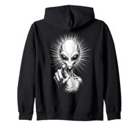 Alien Extraterrestrial UFO Encounter Sci Fi Space Zip Hoodie