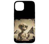 Alien Face Ancient Pyramids Thumbs Sci-Fi Egypt Case for iPhone 15 Plus