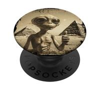 Alien Face Ancient Pyramids Thumbs Sci-Fi Egypt PopSockets Adhesive PopGrip