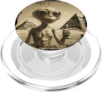 Alien Face Ancient Pyramids Thumbs Sci-Fi Egypt PopSockets PopGrip for MagSafe