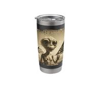 Alien Face Ancient Pyramids Thumbs Sci-Fi Egypt Stainless Steel Insulated Tumbler