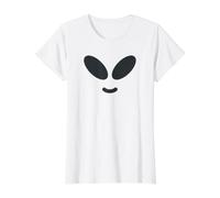 Alien Face Extraterrestrial Alien Costume Value Graphic T-Shirt, Women, White, M