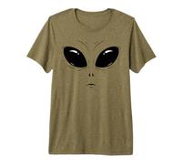Alien Face Green Funny Halloween Costume for Men WOM Premium T-Shirt
