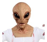 Alien Face Masque Realistic Scary Latex Full Head Headgear Party Prop
