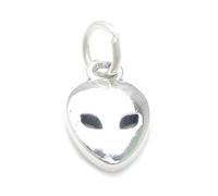 Alien face sterling silver charm .925 x 1 Aliens Faces Masks charms
