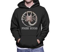 Alien Facehugger Free Hugs Men's Hooded Sweatshirt Black