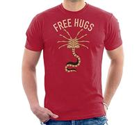 Alien Facehugger Free Hugs Xenomorph Men's T-Shirt Cherry Red