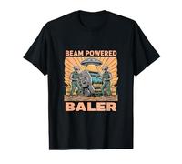 Alien Farmer UFO Beam Powered Baler Hay Value Graphic T-Shirt