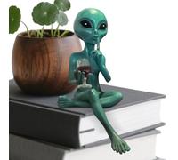 Alien Figurine Decor - Resin Figurine Art Toy 15cm, Whimsical Cosmic Sculpture | Drinking Goblet Character Decor, Display Collectors Accent for Home Desk Lawn Holiday Event Halloween