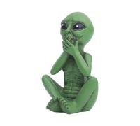 Alien Figurine - Mini Resin Desktop Alien Statue, Sci-Fi Home Decor | Small Aliens Sculpture Decor, Handcrafted Extraterrestrial Figure, Space-Themed Decoration, Desk Display Statue Officee Or Room