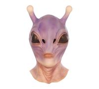Alien Full Face Masque, Realistic Extra Terrestrial 15x7.5 Inches with 3D Feature, Haunted House Accessory with Creepy Style, Gear for Men and Stage Party