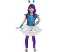 Alien Girl Costume Kids Alien Awakening Book Day Fancy Dress Outfit Age 4-12