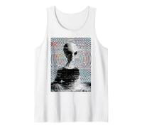 Alien Glitch Optical Illusion UFO Paranormal Design Tank Top
