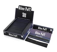 Alien Go Black Rolling Papers 25 Pack, Kingsizeslim Premium Paper 825pcs with 1 Tip, Natural Arabic Gum and Ultra-thin Rolling Papers
