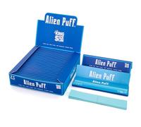 Alien Go Blue Rolling Papers 25 Pack, Kingsizeslim Premium Paper 825pcs with 1 Tip, Natural Arabic Gum and Ultra-thin Rolling Papers