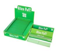 Alien Go Green Rolling Papers 25 Pack, Kingsizeslim Premium Paper 825pcs with 1 Tip, Natural Arabic Gum and Ultra-thin Rolling Papers