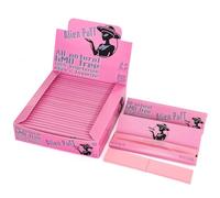 Alien Go Pink Color Rolling Papers, 25 Pack Kingsizeslim 110mm Premium Paper with 1 Tips, 825 Sheets Premium and Ultra-thin Roll Papers, Natural Arabic Gum