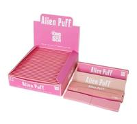 Alien Go Pink Rolling Papers 25 Pack, Kingsizeslim Premium Paper 825pcs with 1 Tip, Natural Arabic Gum and Ultra-thin Rolling Papers
