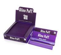 Alien Go Purple Rolling Papers 25 Pack, Kingsizeslim Premium Paper 825pcs with 1 Tip, Natural Arabic Gum and Ultra-thin Rolling Papers