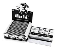Alien Go Rolling Papers, 25 Pack 110mm WHITE Paper with 1 Tips Kingsizeslim, 825 Sheets Premium and Ultra-thin Roll Papers, Natural Arabic Gum