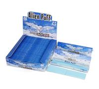 Alien Go Rolling Papers, 25 Pack Kingsizeslim 110mm Blue Paper with 1 Tips, 825 Sheets Premium and Ultra-thin Roll Papers, Natural Arabic Gum