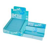 Alien Go Rolling Papers, Kingsizeslim 110mm 25 Pack Blue Paper with 1 Tips, 825 Sheets Premium and Ultra-thin Roll Papers, Natural Arabic Gum