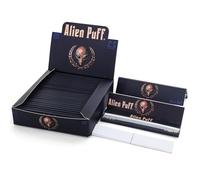 Alien Go White Rolling Papers 25 Pack, Kingsizeslim Premium Paper 825pcs with 1 Tip, Natural Arabic Gum and Ultra-thin Rolling Papers