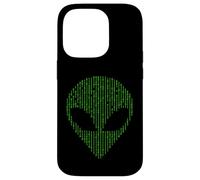Alien Head Binary Code Science Programming Nerd Case for iPhone 14 Pro
