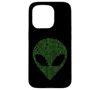 Alien Head Binary Code Science Programming Nerd Case for iPhone 15 Pro