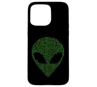 Alien Head Binary Code Science Programming Nerd Case for iPhone 15 Pro Max