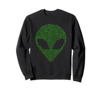 Alien Head Binary Code Science Programming Nerd Sweatshirt