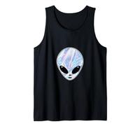 Alien Head Colorful Mysterious Aesthetic Alien Rave Tank Top
