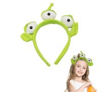 Alien Headband Toy Story Plush Three Eyed Alien Headband Kids Adult Cute Three-Eyed Monster Headbands Funny Eyes Headwear Accessories for Halloween Carnival FancyDress Cosplay Costume Face Wash Makeup