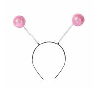 Alien Headband, Weird Headband Alien Antenna Head Bands, Space Costume Accessories Silver Glitter Boppers Ball for Halloween Theme Party Cosplay Costume