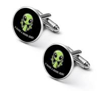 Alien I Have A Great Idea Shirt Cufflinks for Men Cuff Links Tie Father Husband Wedding Business 1.7cm