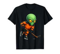 Alien Ice Hockey Halloween Costume for Men Boys Kids T-Shirt