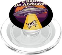 Alien I'd Rather Be Abducted Funny UFO PopSockets PopGrip for MagSafe