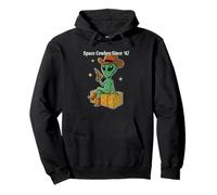 Alien In A Cowboy Hat 1947 Retro martian UFO Roswell Pullover Hoodie