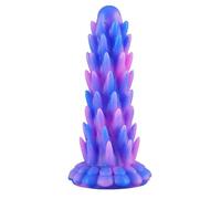 Alien-Inspired Monster Dildo with Anal Beads, Silicone Pleasure Toy for Women, Suction Cup for Hands-Free Action (Blue)